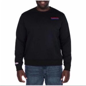 NWT Costco Wholesale Logo Fleece Crewneck Sweatshirt - MEN sizes - BLACK